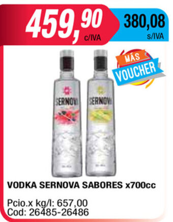 Maxiconsumo Vodka Sernova Sabores x 700cc oferta