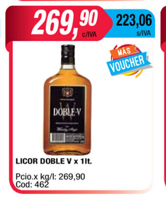 Maxiconsumo Licor Doble V x 1lt oferta
