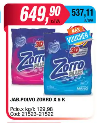 Maxiconsumo Zorro Jab.Polvo x 5k oferta