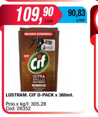 Maxiconsumo CIF Lustram D-Pack x 360ml oferta