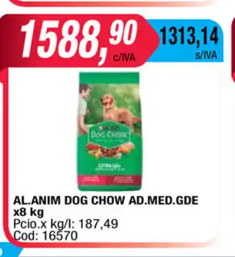 Maxiconsumo Dog Chow Al.Anim Ad Med.GDE x 8kg oferta