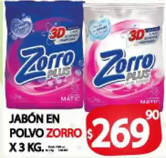 Supermercados Mariano Max Zorro Jabón En Polvo x 3kg oferta
