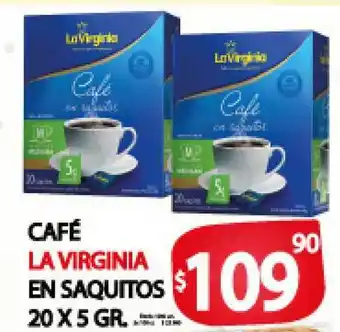Supermercados Mariano Max La Virginia Café En Saquitos 20 x 5gr oferta