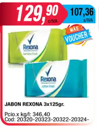 Maxiconsumo Rexona Jabon 3 x125gr oferta