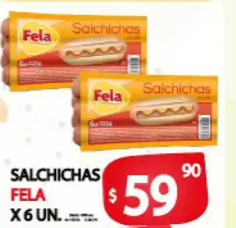 Supermercados Mariano Max Fela Salchichas x 6 un oferta
