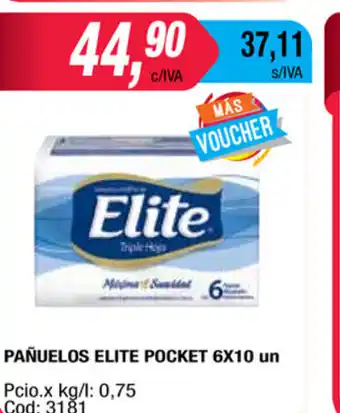 Maxiconsumo Elite Pañuelos Pocket 6x10 un oferta