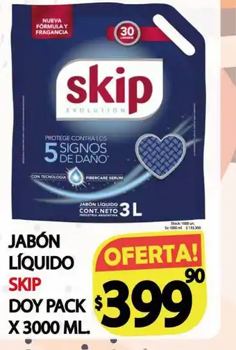 Supermercados Mariano Max Skip Jabón Líquido Doy Pack x 3000ml oferta