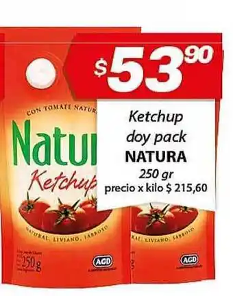 Almacor Natura Ketchup doy pack 250gr oferta