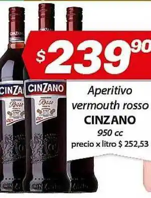 Almacor Cinzano Aperitivo Vermouth Rosso 950cc oferta