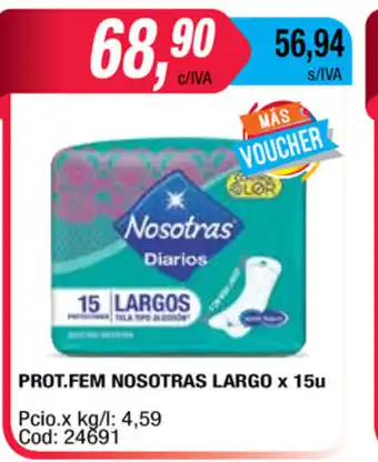 Maxiconsumo Nosotras Prot.Fem Largo x 15u oferta