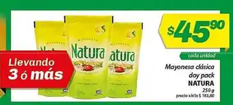 Almacor Natura Mayonesa Clásica Doy Pack 250g oferta