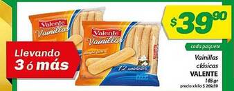 Almacor Valente Vainillas Clásicas 148gr oferta
