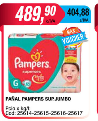 Maxiconsumo Pampers Pañal Sup. Jumbo oferta