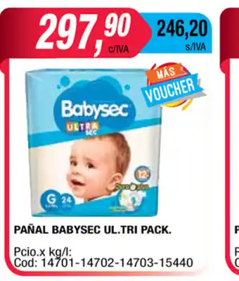 Maxiconsumo Babysec Pañal Ul.Tri Pack oferta