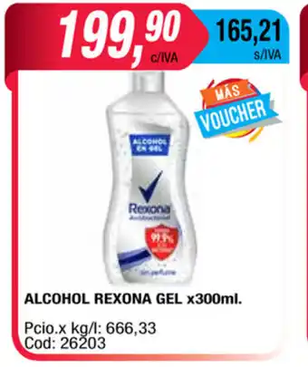 Maxiconsumo Rexona alcohol Gel x 300ml oferta