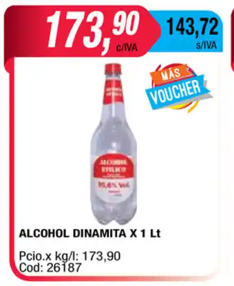 Maxiconsumo Dinamita Alcohol x 1lt oferta