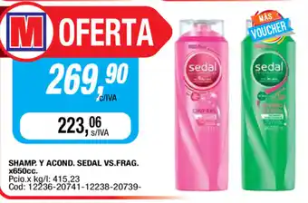 Maxiconsumo Shamp. Y Acond. Sedal Vs. Frag. x 650cc oferta