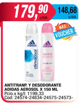 Maxiconsumo Antitranp. Y Desodorante Adidas Aerosol x 150 ml oferta