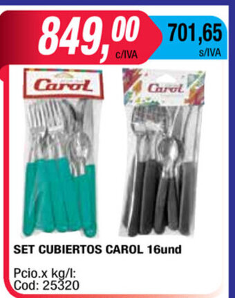 Maxiconsumo Set Cubiertos Carol 16und oferta