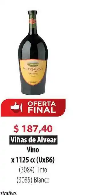 Parodi Viñas De Alvear Vino Tinto Blanco x 1125 cc oferta