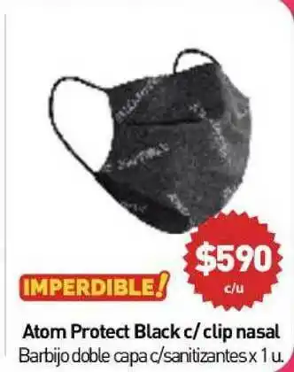 Anika Shop Atom Protect Black C Clip Nasal Barbijo Doble Capa C Sanitizantes oferta