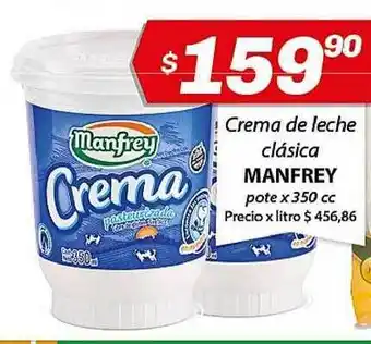 Almacor Manfrey Crema De Leche Clásica Pote 350cc oferta