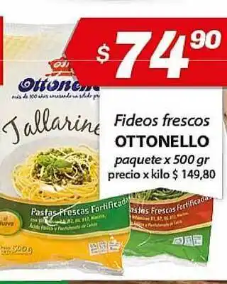 Almacor Ottonello Fideos Frescos Paquete 500gr oferta