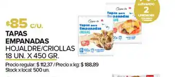 Disco Tapas Empanadas Hojaldre -criollas oferta