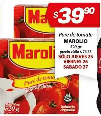 Almacor Pure De Tomate Marolio 520gr oferta