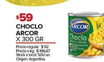 Disco Choclo Arcor 300gr oferta