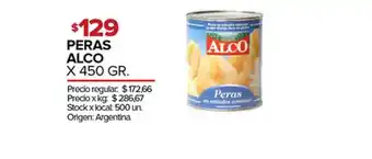 Peras Alco 450gr