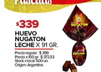 Disco Huevo Nugaton Leche 91gr oferta