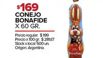 Disco Conejo Bonafide 60gr oferta