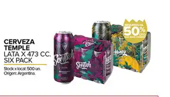 Disco Cerveza Temple Lata 473cc oferta