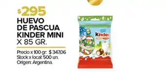 Disco Huevo De Pascua Kinder Mini 85gr oferta