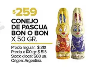 Disco Conejo De Pascua Bon O Bon 50gr oferta