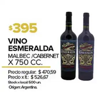 Disco Vino Esmeralda Malbec-cabernet 750cc oferta