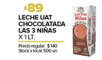 Leche UAT Chocolatada Las 3 Niñas 1Lt