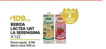 Disco Bebida Láctea UAT La Serenisima 1Lt oferta