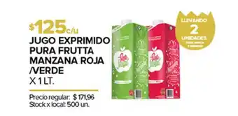 Jugo Exprimido Pura Frutta Manzana Roja-verde 1Lt