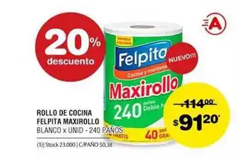 Atomo Conviene Rollo De Cocina Felpita Maxirollo Blanco oferta