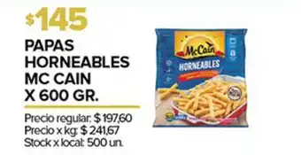 Disco Papas Horneables Mc Cain 600gr oferta