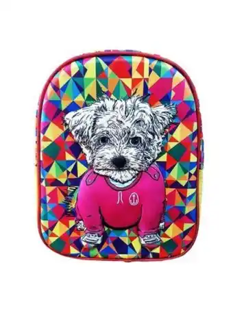 El Mundo del Juguete Mochila perrito multicolor amarilla frente goma eva11 oferta