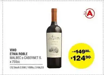 Atomo Conviene Vino Etnia Roble Malbec O Cabernet S. 750cc oferta