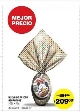 Atomo Conviene Huevo De Pascua Georgalos 75g oferta