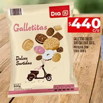 Supermercados DIA GALLETITAS DULCES SURTIDAS DIA X 500 G. oferta