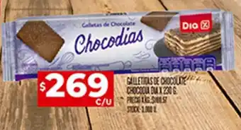 Supermercados DIA GALLETITAS DE CHOCOLATE CHOCODIAS DIA X 230 G. oferta