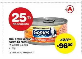 Atomo Conviene Atún Desmenuzado Gomes Da Costa En Aceite O Agua 170g oferta