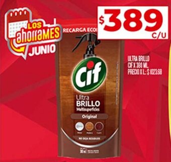 Supermercados DIA ULTRA BRILLO CIF X 380 ML oferta