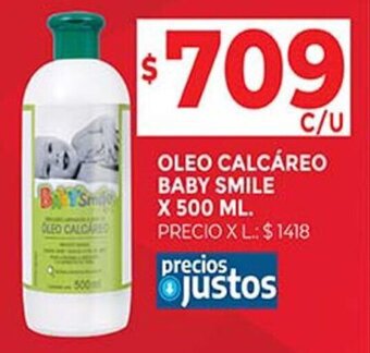 Supermercados DIA OLEO CALCÁREO BABY SMILE X 500 ML. oferta